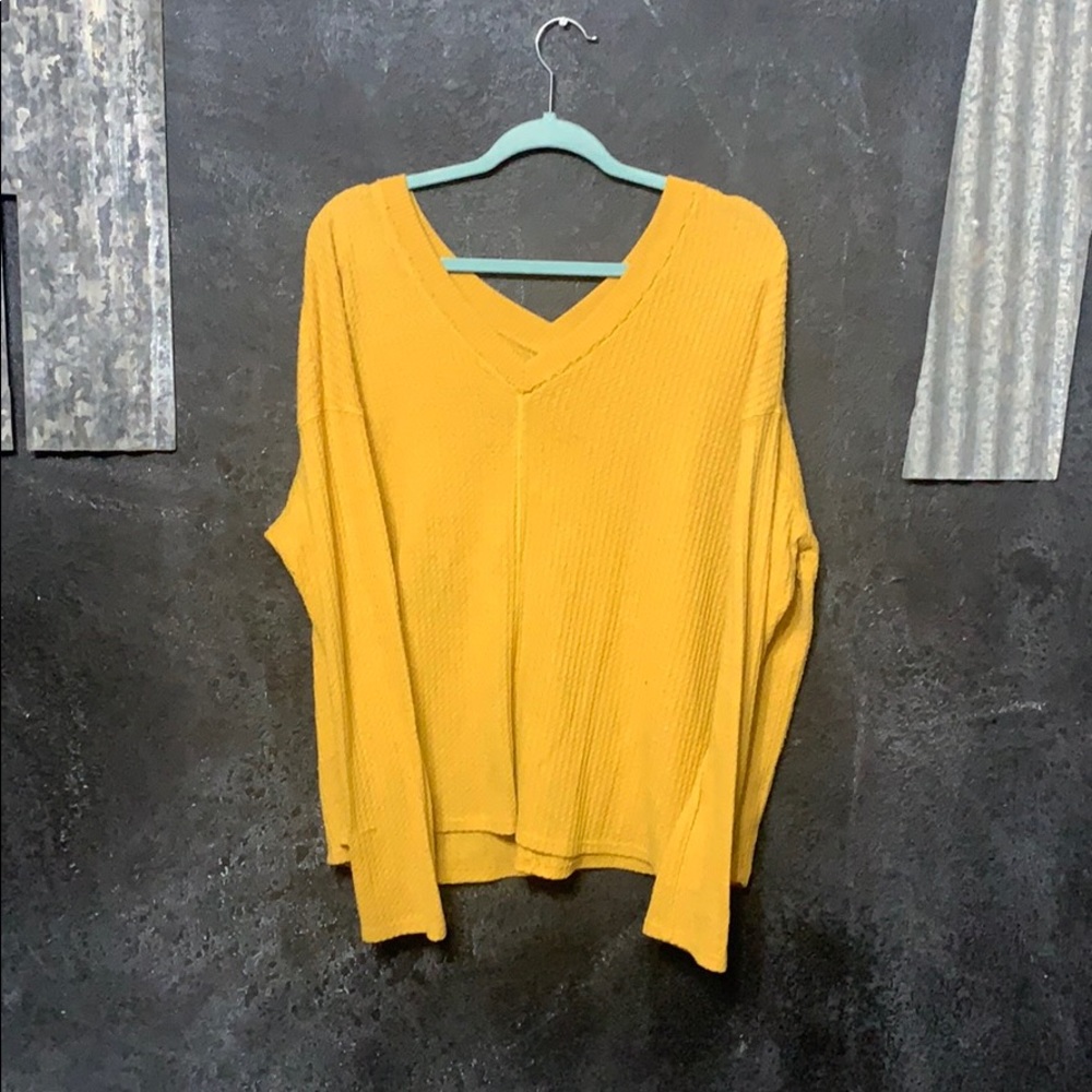Mustard V neck sweater